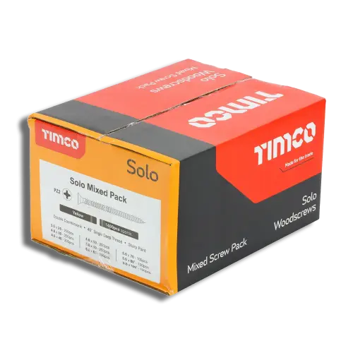 Solo Double Countersunk Yellow Screws Mixed Pack Qty 1400