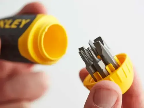 Stanley Multibit Ratchet Screwdriver with 10 Bits (7220001) - EpicCentre Supply Ltd