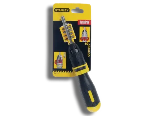 Stanley Multibit Ratchet Screwdriver with 10 Bits (7220001) - EpicCentre Supply Ltd