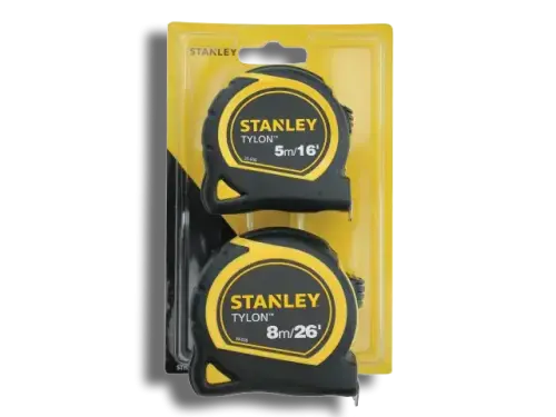 Stanley STA998985 Tylon Pocket Tapes 5m/16ft + 8m/26ft Twin Pack
