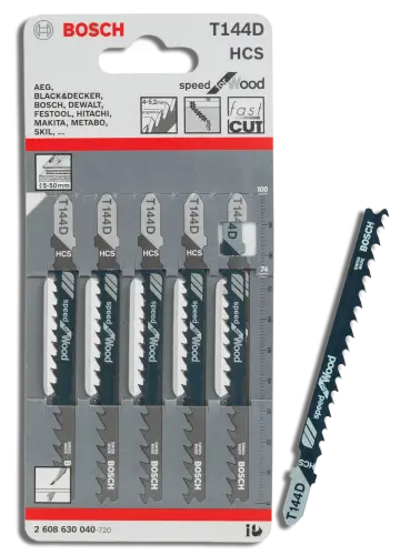 Bosch T144D Jigsaw Blades PK 5