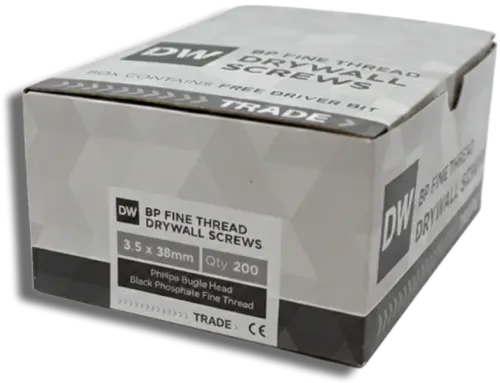 SAMAC DW Fine Thread Drywall Screws Black 3.5 x 38 PK 200