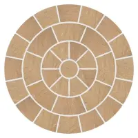 Global Stone Premium Sandstone Circles Buff Brown Outer Ring3.6m