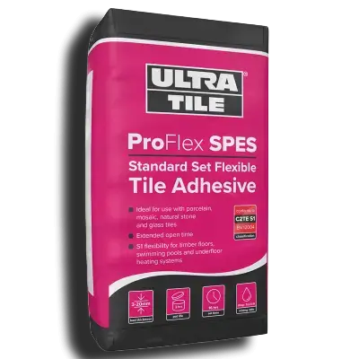 UltraTile ProFlex SPES Flexible Tile Adhesive S1 White 20kg – Standard Set