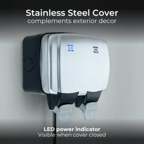 BG IP66 2 Gang 13A Decorative Outdoor Weatherproof Switched Socket (5070052) - EpicCentre Supply Ltd