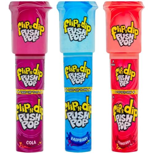 Bazooka Flip n Dip Push Pop 25g