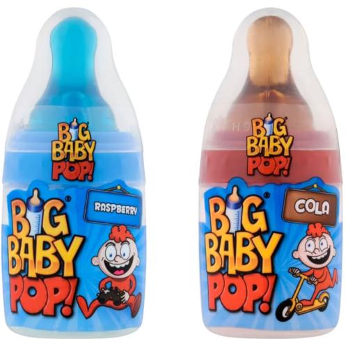 Bazooka Big Baby Pop Raspberry/Cola 32g