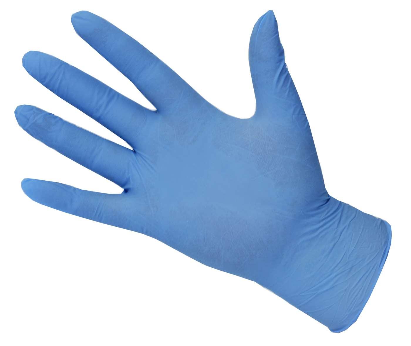Powder Free Blue Nitrile Gloves PK100