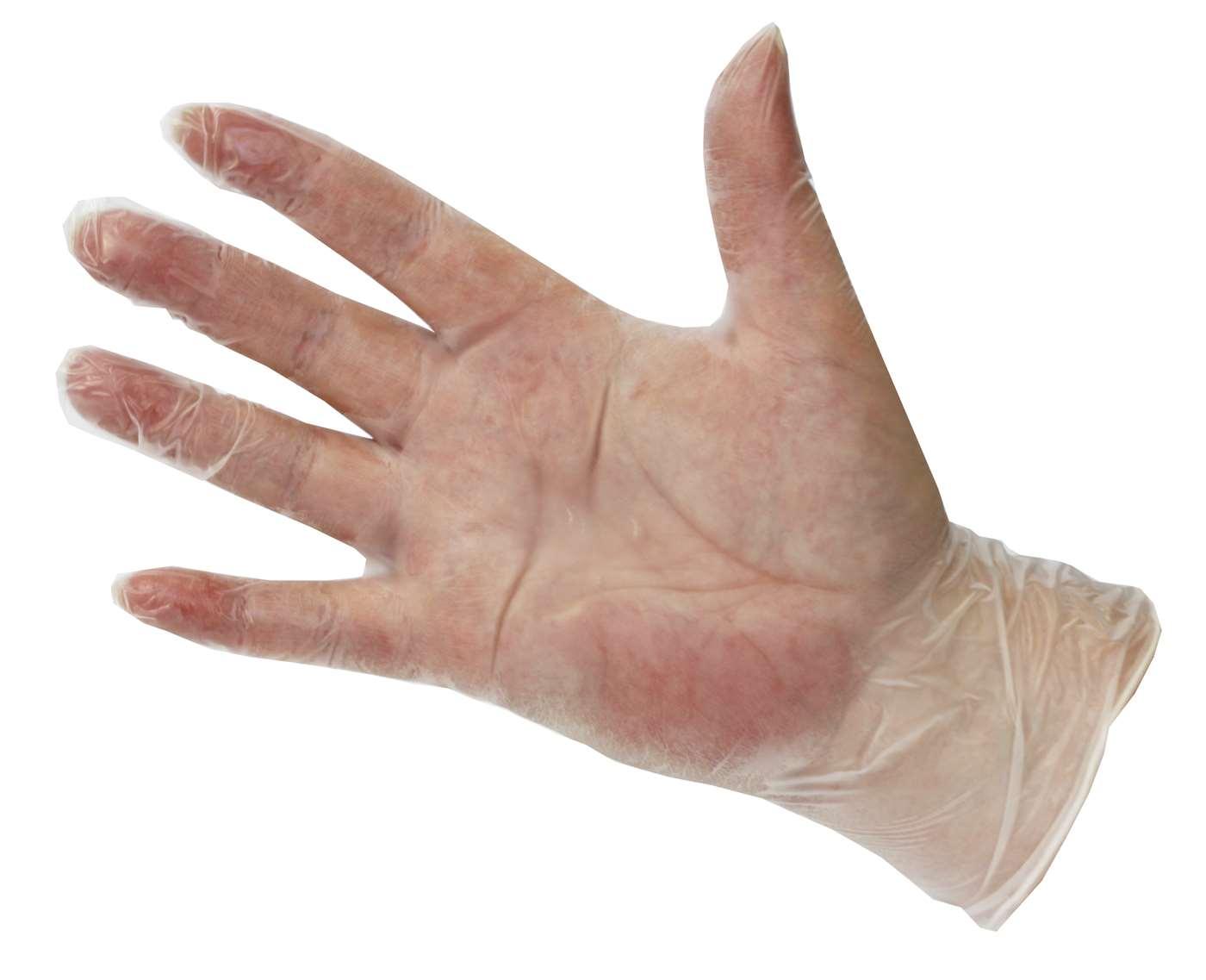 Powder Free Clear Vinyl Gloves PK100