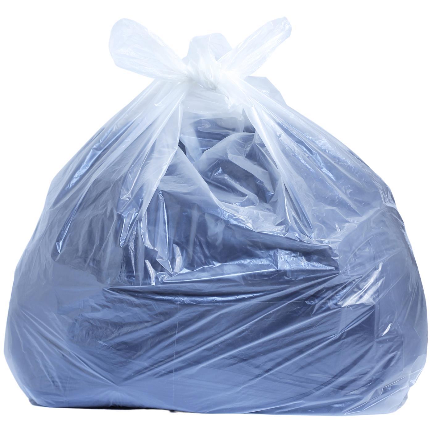 240L Clear Medium Duty Wheelie Bin Liner PK100