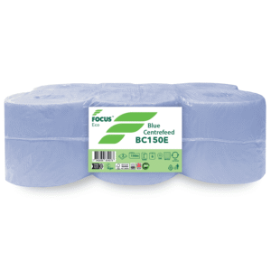 Focus ECO Blue Centrefeed Roll 2 Ply 150m Embossed – Case of 6 Rolls