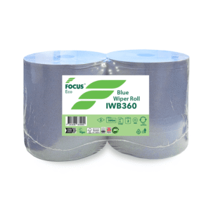 Focus ECO Blue Wiper Roll 2 Ply 360m 275mm Width – Case of 2 Rolls