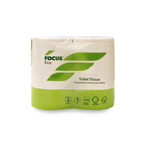 Focus ECO Standard Toilet Roll White 2 Ply 320 Sheets – Case of 36 Rolls