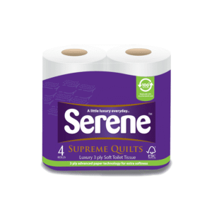 Serene Supreme Quilts Toilet Roll White 3 Ply 170 Sheets – Case of 40 Rolls
