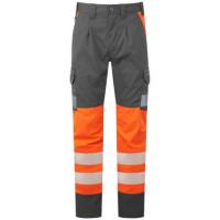 WINSFORD Leo EcoViz Stretch Cargo Trouser - Orange/ Grey