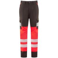 WINSWELL Leo EcoViz Womens Stretch Cargo Trouser - Red/ Grey