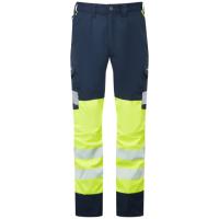 WINSFORD Leo EcoViz Stretch Cargo Trouser - Yellow/ Navy