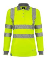 Envirowear Recyclable Womens Hi Vis L/S Polo Shirt Sy