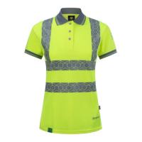 Beeswift Ewear recyclable womens hi vis s/s polo shirt yellow