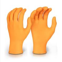 Beeswift Nitrile Disposable Gripper Glove Orange