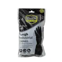Ramon Black Industrial Heavy Duty Rubber Gloves  - XL