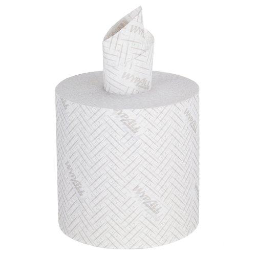 WypAll® L10 General Clean™ Light Duty Wipes 7256 - 1 Ply White Cleaning Wipes - 6 Centrefeed Rolls x 800 Paper Wipes (4,800 total)