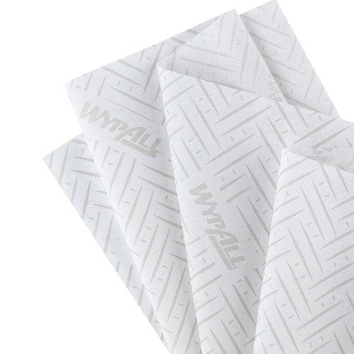 WypAll® L10 General Clean™ Light Duty Wipes 7256 - 1 Ply White Cleaning Wipes - 6 Centrefeed Rolls x 800 Paper Wipes (4,800 total)