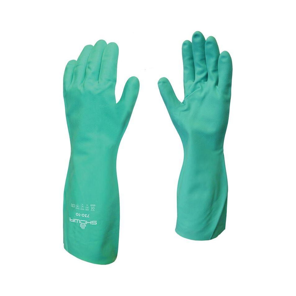 Showa 730 Nitrile Gauntlet Green