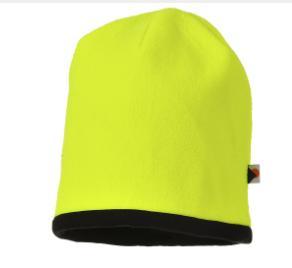 Reversible Hi Vis Beanie Hat Yellow/black