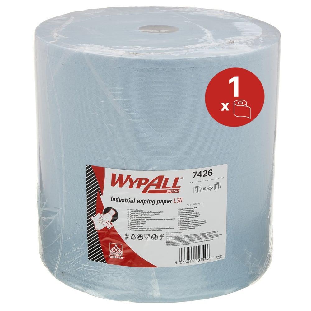 Wypall L30 Wipers Large Roll 3ply Blue
