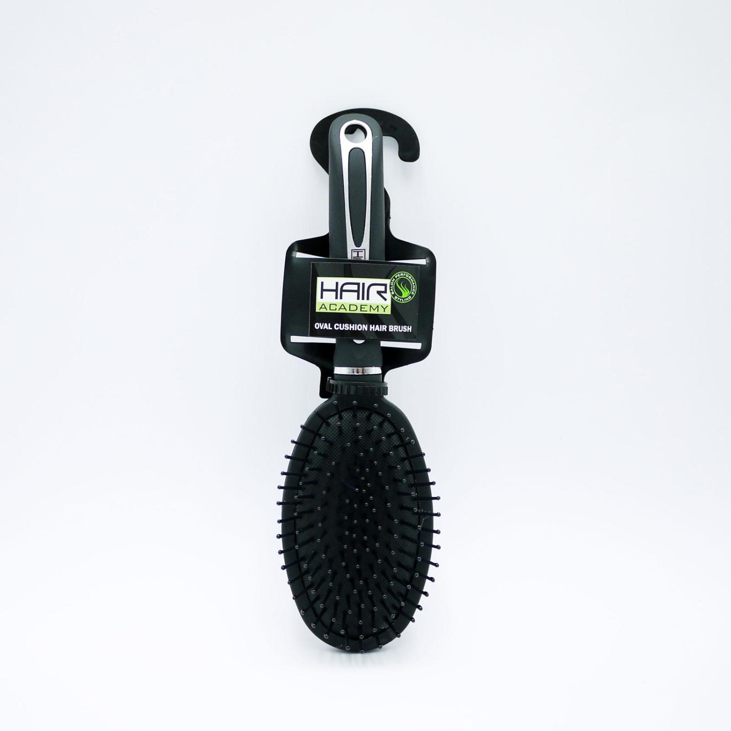 Hair Academy Hair Brush Oval Cushion Black