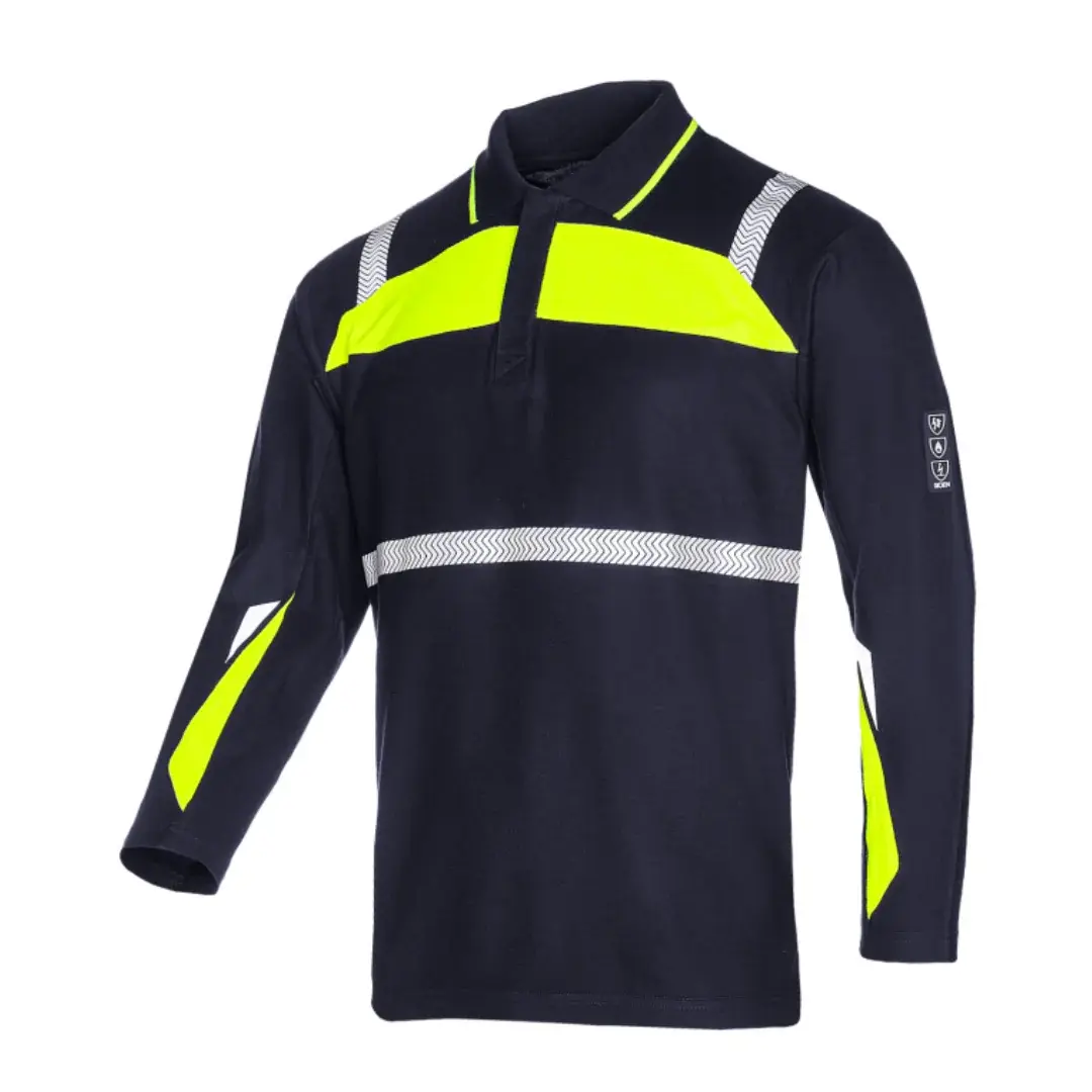 Telfs Polo Shirt Navy/Yellow