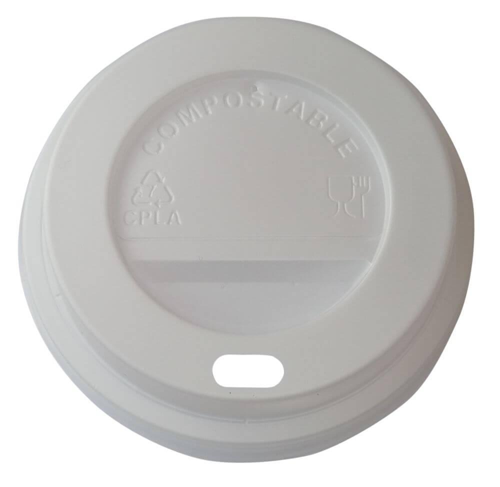 8oz Compostable CPLA Sip Thru Lids