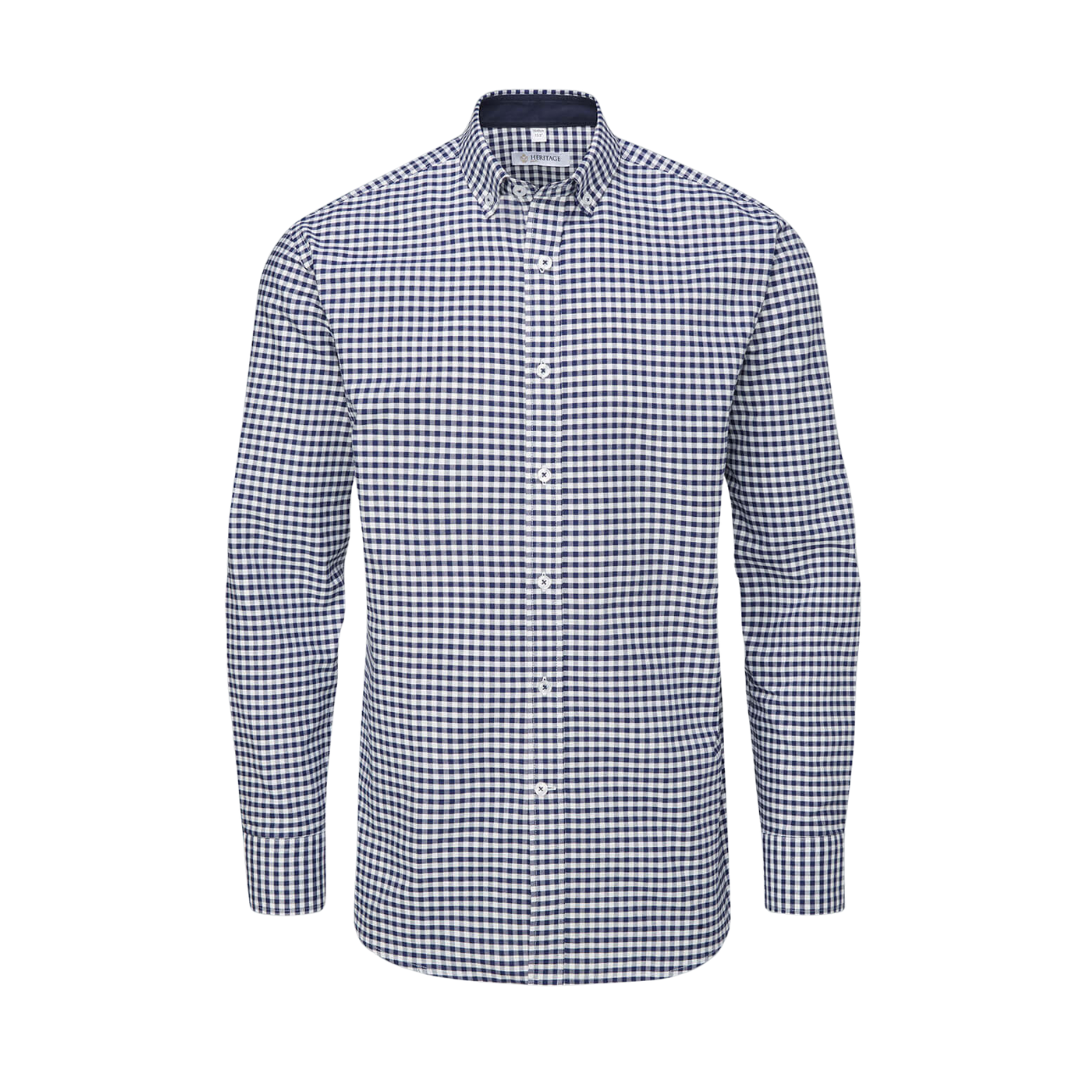 Men's Baltimore Long Sleeve Check Shirt Navy