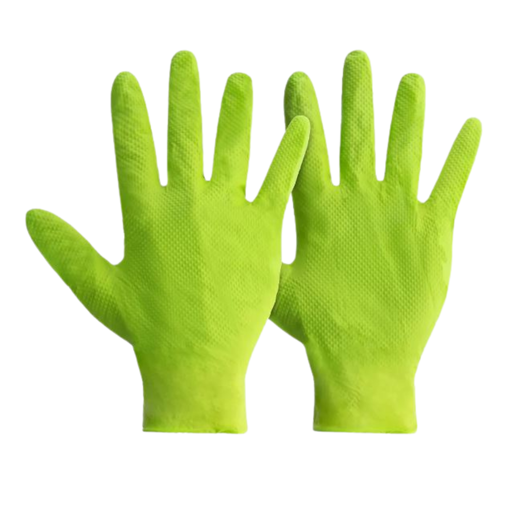 Ideall Grip PF Nitrile Gloves Green