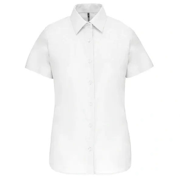 Kariban Ladies Shortsleeve Oxford Shirt White