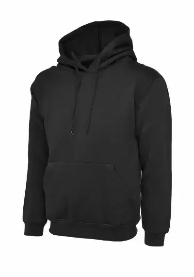 Ladies Deluxe Hooded Sweatshirt Black