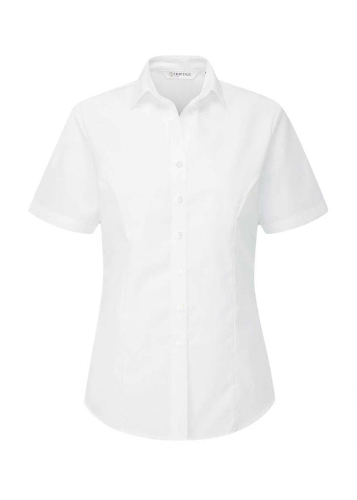 Ladies Dervla Short Sleeve Blouse White