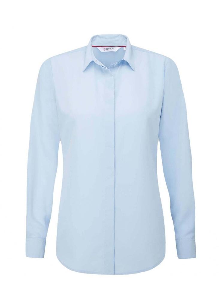 Ladies Erin Long Sleeve Blouse Light Blue