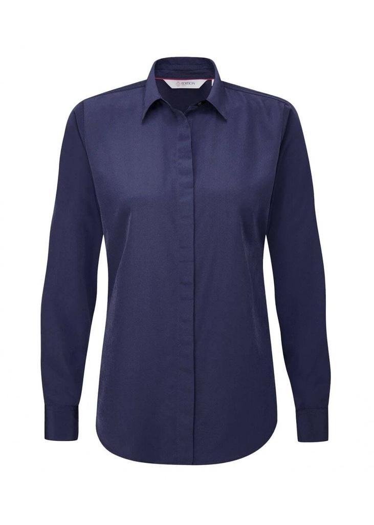 Ladies Erin Long Sleeve Blouse Navy