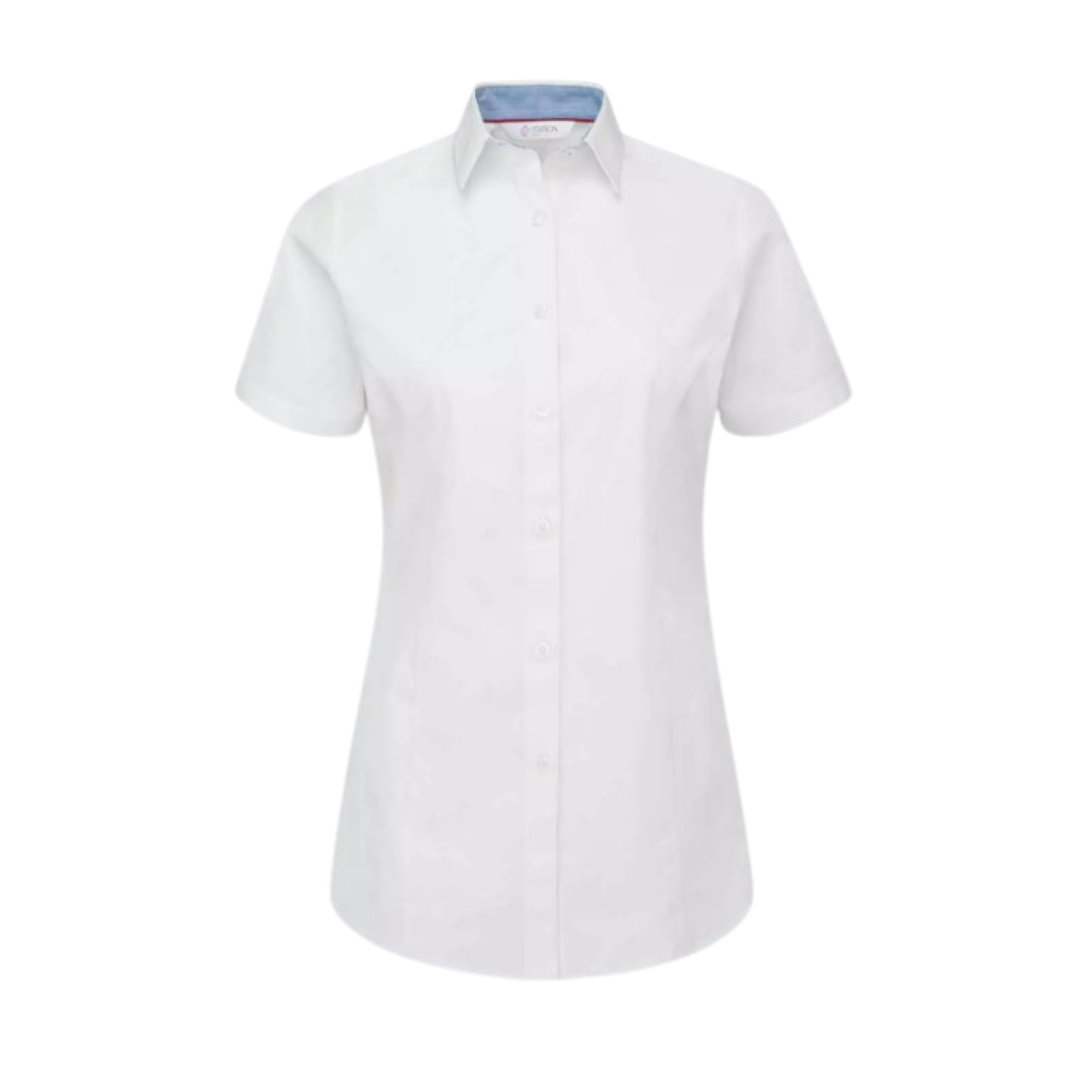 Ladies Faith Range Short Sleeve Blouse White
