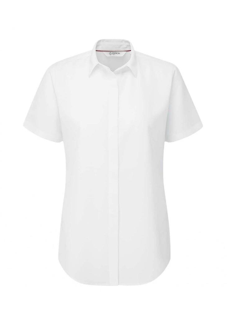 Ladies Grace Short Sleeve Blouse White