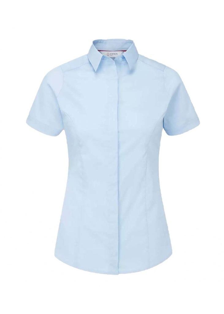 Ladies Orla Short Sleeve Blouse Light Blue