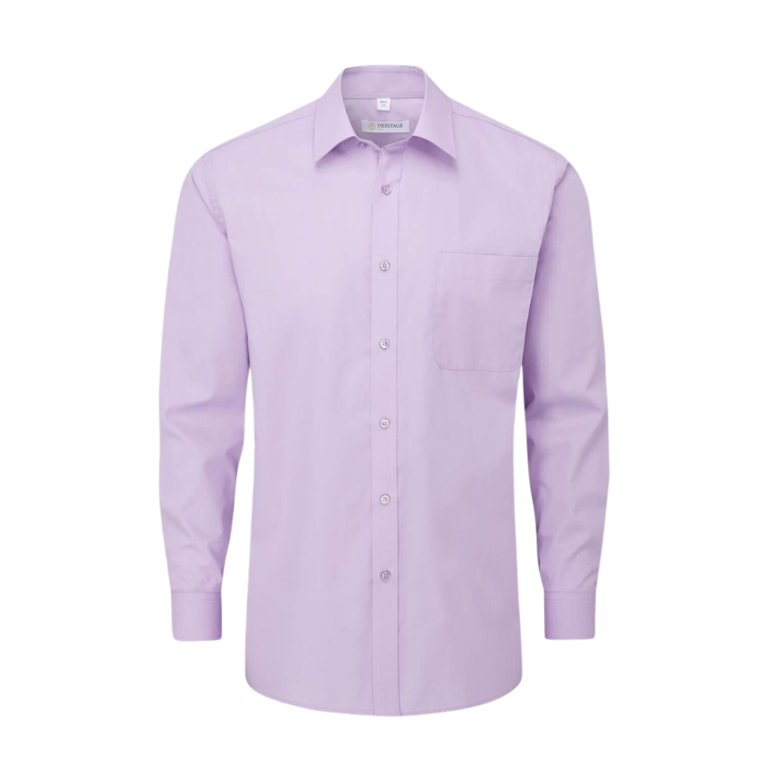 Men's Larne Collar Long Sleeved Shirt Lilac