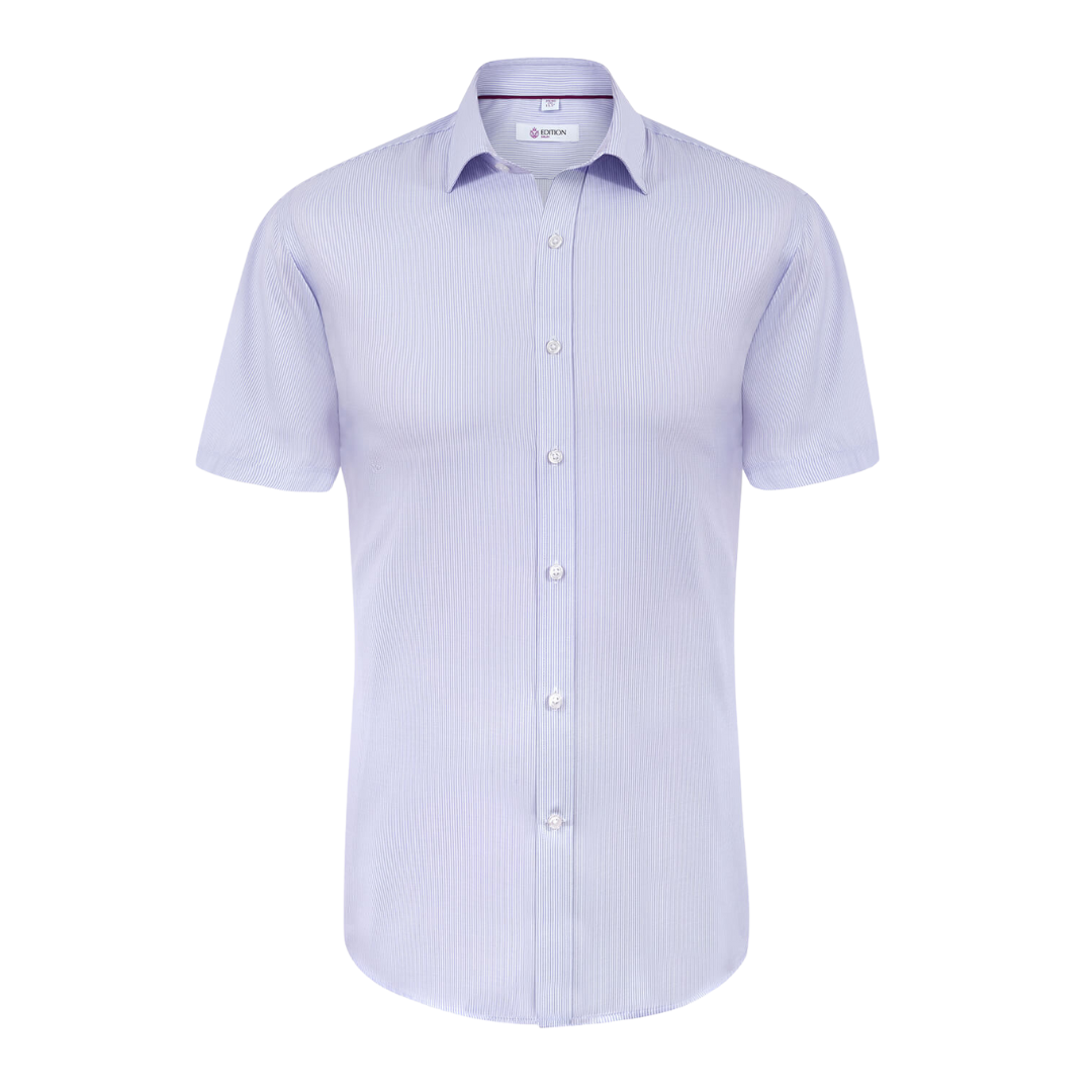 Men's Kildare Short Sleeve Shirt Lilac/White