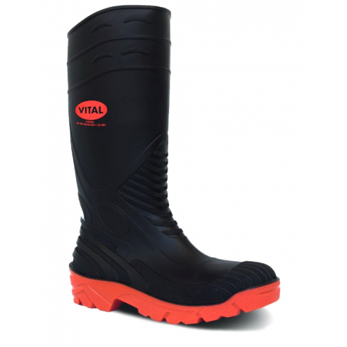 Titan Safety Wellington Boots Black/Red