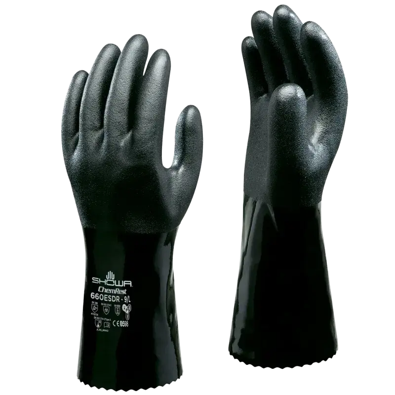 Anti Static Oil Reistant  Triple Dipped PVC Glove