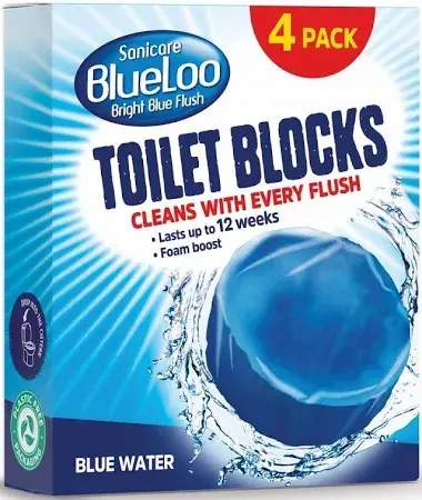 Sanicare Cistern Toilet Blocks Blue 4x38g