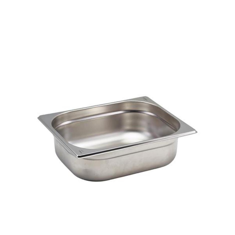 St/St Gastronorm Pan 1/2 100mm Deep Silver