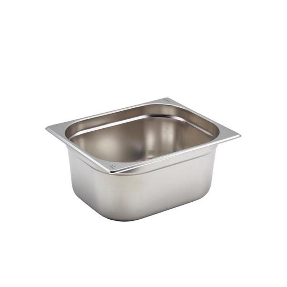 St/St Gastronorm Pan 1/2 150mm Deep Silver